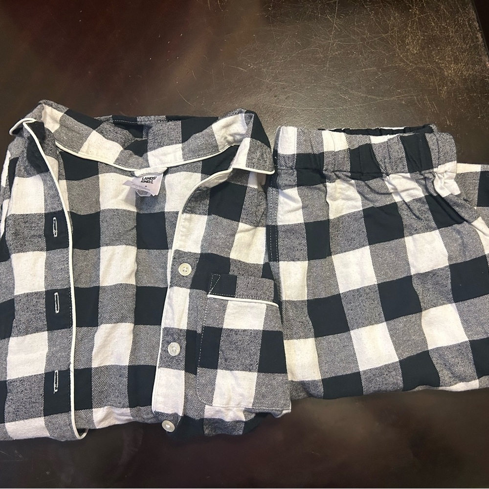 Black and white pj set